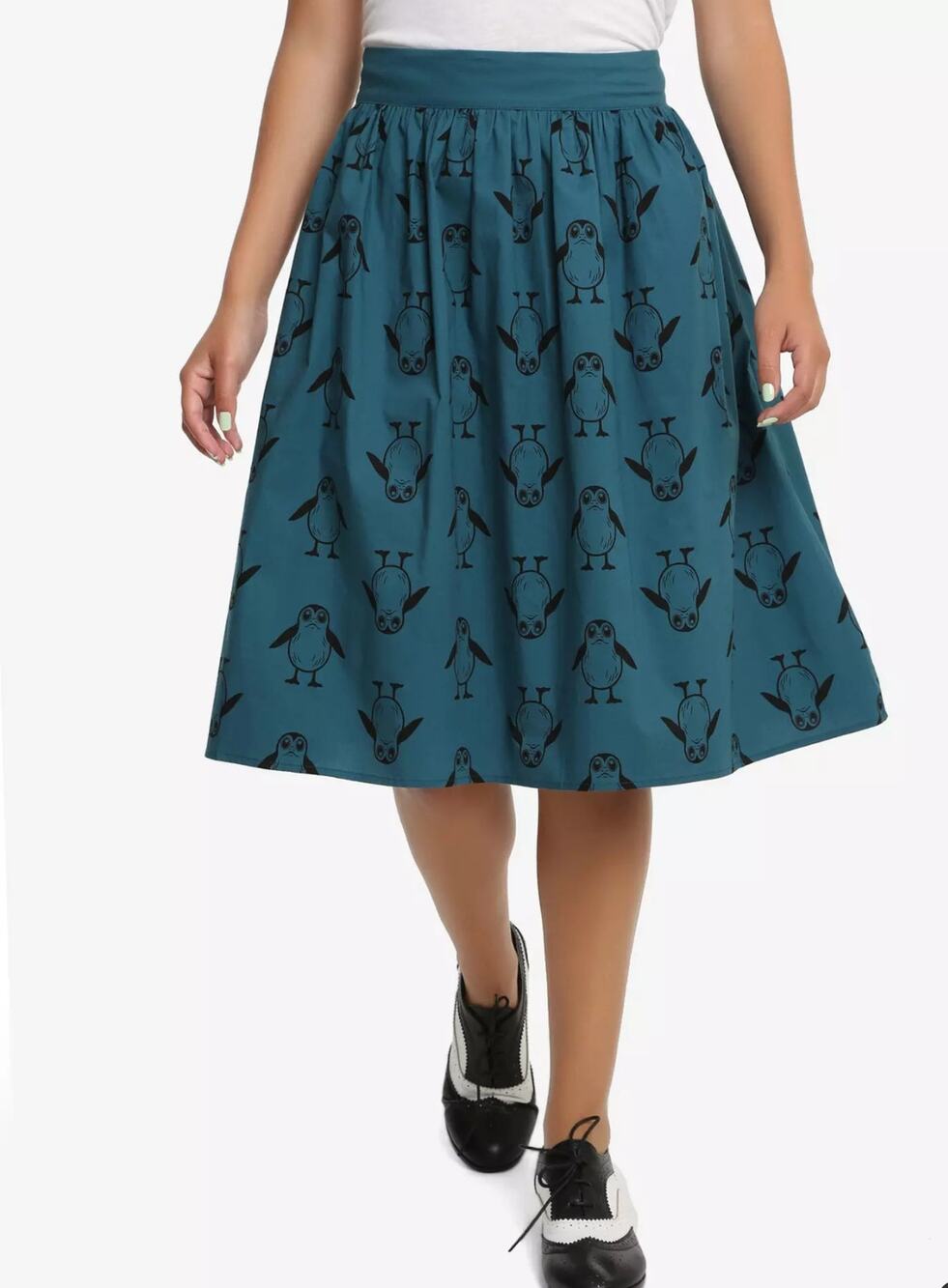 NWT Disney Parks Her Universe Star Wars: The Last Jedi Porg Retro Skirt L
